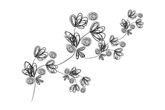 Cute Simple Floral Flower Outline