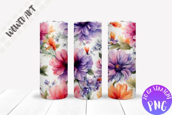 Floral 20oz Skinny Tumbler Wrap