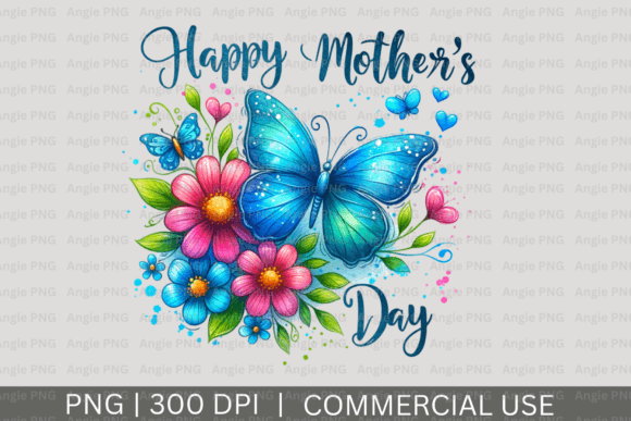 Happy Mother's Day Floral PNG Clipart