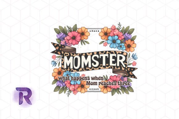 Momster Leopard Floral Sublimation