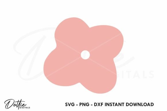 Simple Abstract Flower SVG PNG DXF