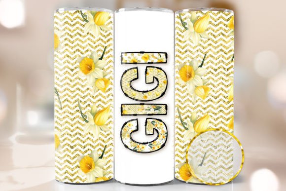 Spring Floral Gigi Tumbler Wrap PNG