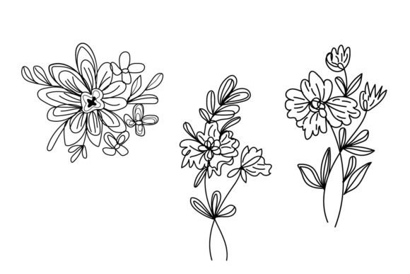 Wedding Floral Ornament Doodle